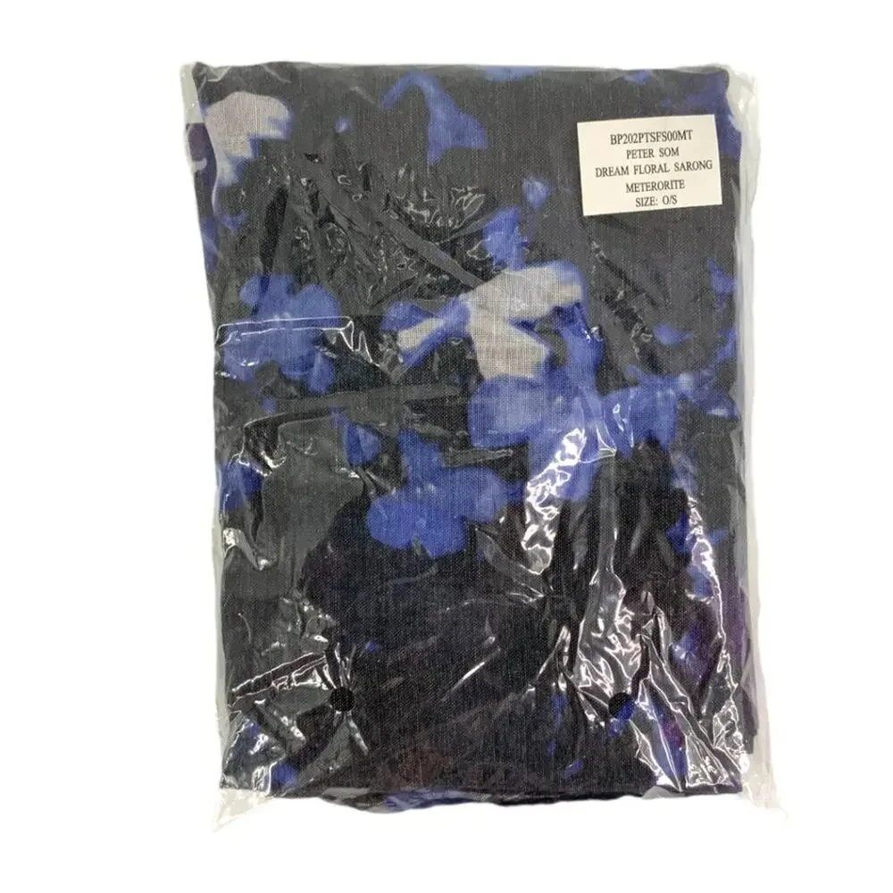 Peter Som Dream Floral Sarong Meteorite Purple One Size NWT $195 MSRP
