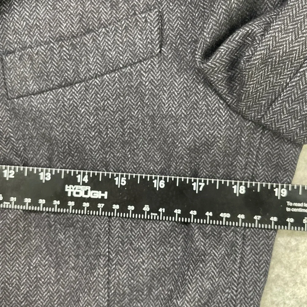 Corneliani CC Collection Blazer Men US 40R EU50 Gray Herringbone Wool Blend Coat