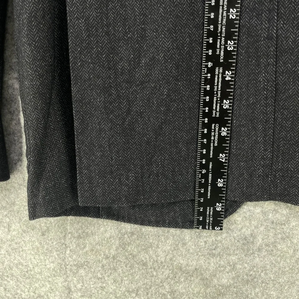 Corneliani CC Collection Blazer Men US 40R EU50 Gray Herringbone Wool Blend Coat