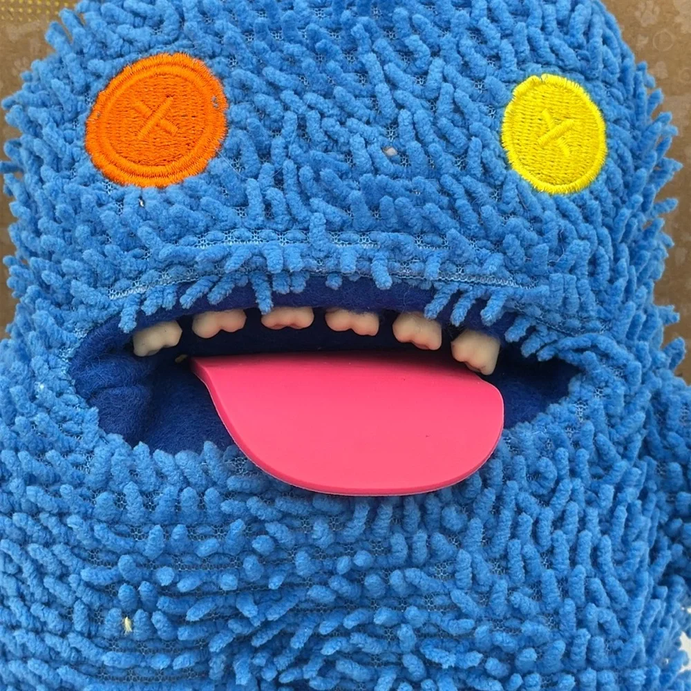 Fuggler Oogah Boogah Blue Plush‎ Dog Toy Squeaker NWT Funny Ugly