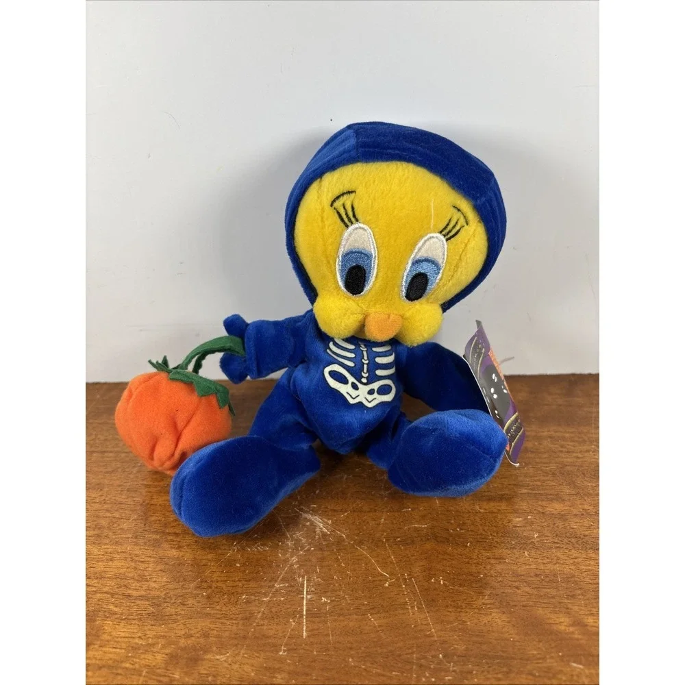 Warner Bros Studio Store TWEETY SKELETON Bean‎ Bag Plush Looney Tunes 1998
