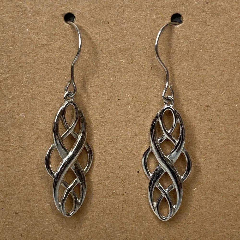 Celtic Knot‎ Sterling Silver 925 Earrings NWOT Dangle
