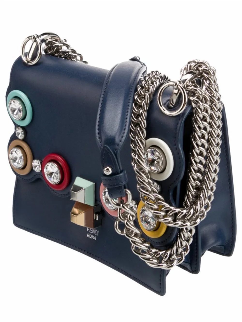 Fendi navy leather