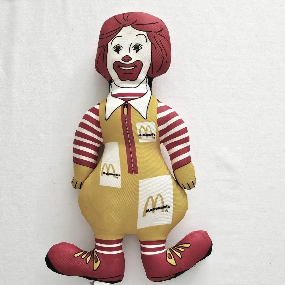 Vintage 1983 Ronald McDonald Plush Doll 14 Inch Advertising Toy Collectible