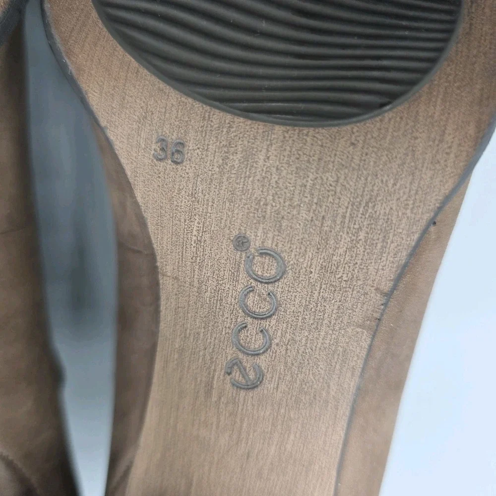Ecco‎ Heels Womens 36 Brown Leather Mary Jane Pumps Comfort Shoes Strap Buckle