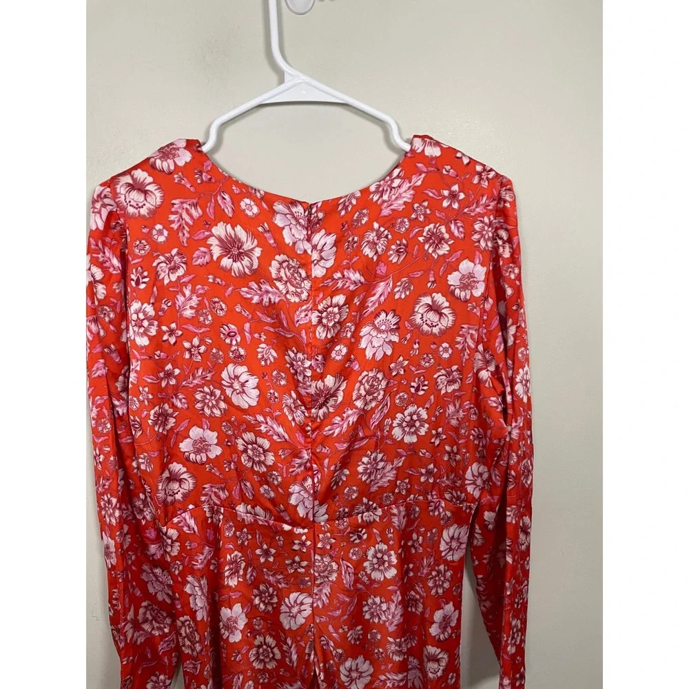 J. Crew red floral