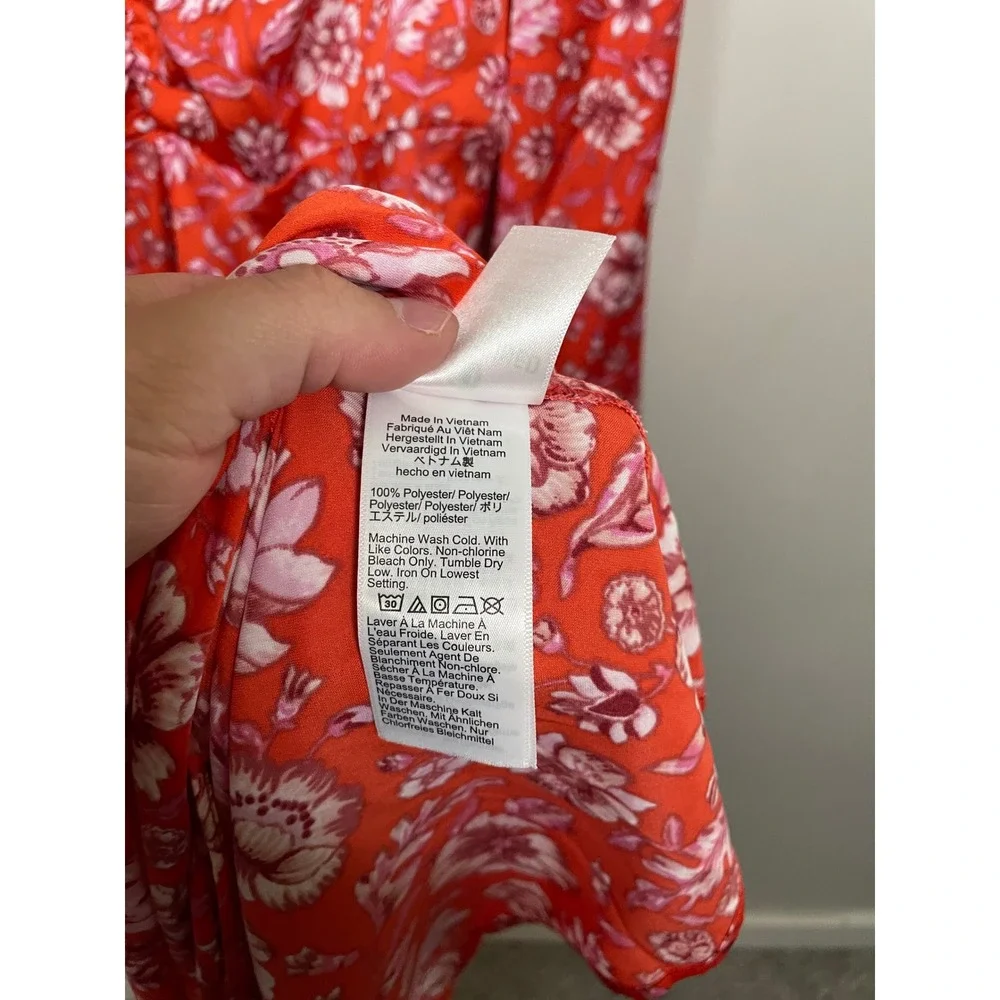 J. Crew red floral