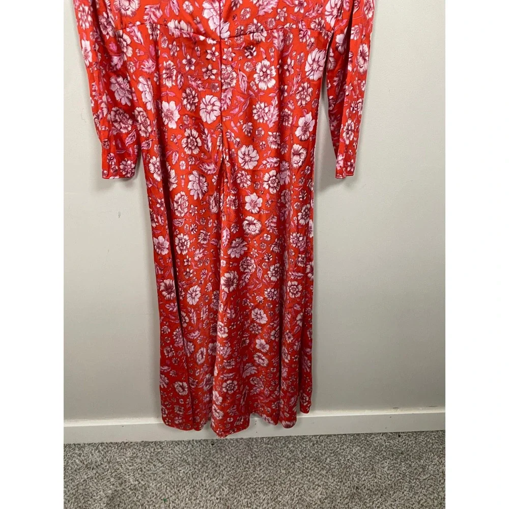 J. Crew red floral