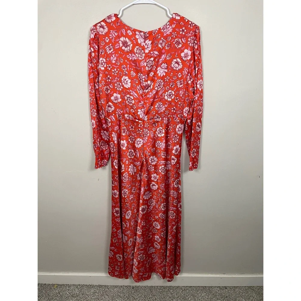 J. Crew red floral