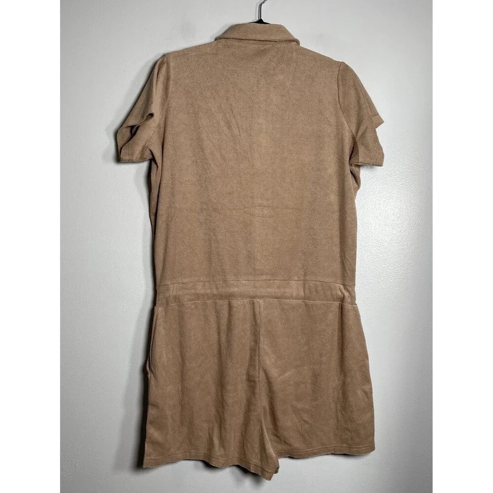 Melissa Odabash Beige Terry Romper Swim Coverup
