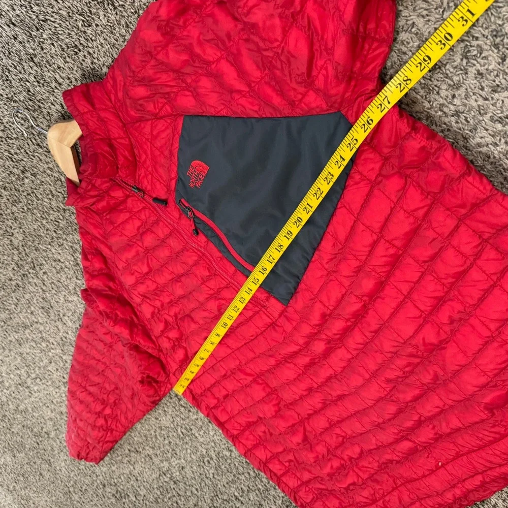 The‎ North Face Thermoball Red Quilted Half Zip Pullover Jacket Men's XXL