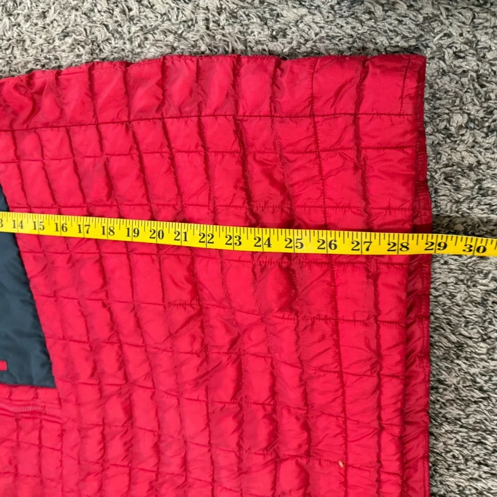 The‎ North Face Thermoball Red Quilted Half Zip Pullover Jacket Men's XXL