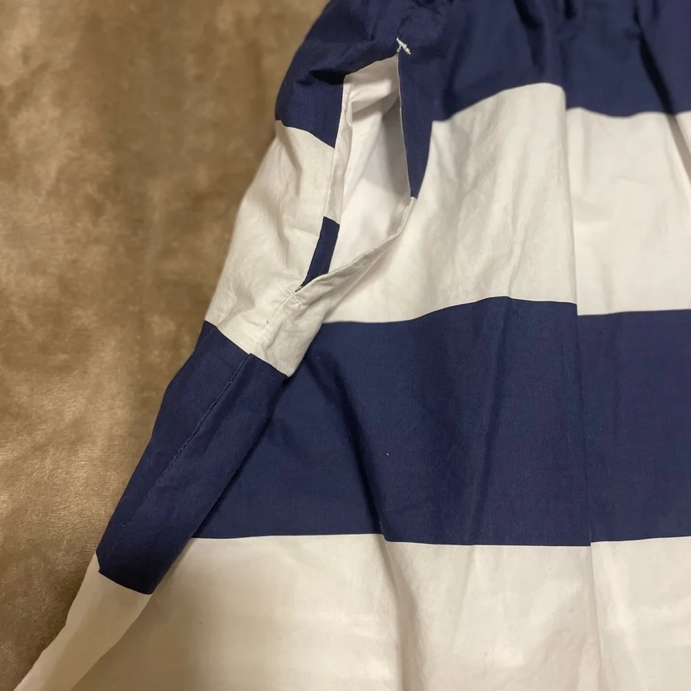Lilly Pulitzer blue & white horizontal Briar striped mini skirt XS
