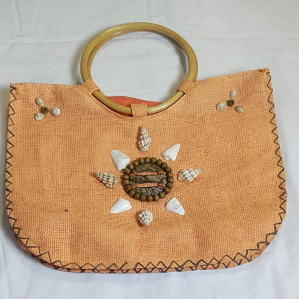 Orange Embellished Women's Bag 12X16