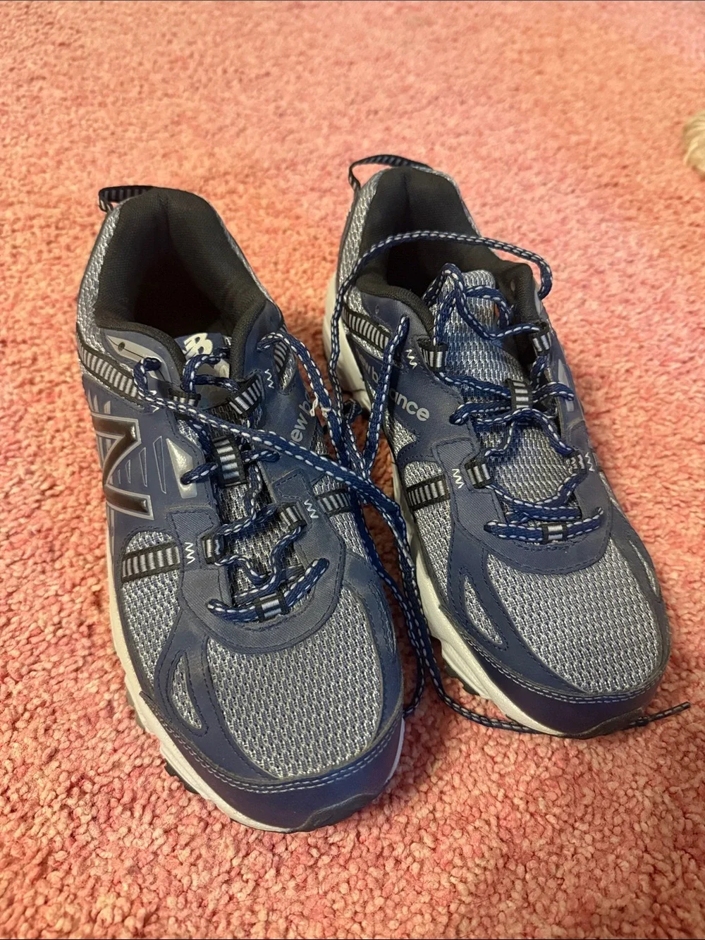 New Balance Men's Athletic Trail Shoes - Navy & Gray 7.5