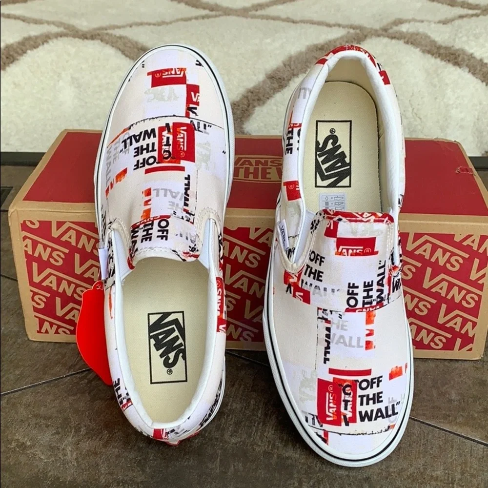 •VANS CLASSIC SLIP ON PACKING TAPE Blcdblctrwt WMNS•