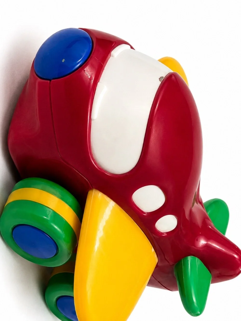 Schylling Push N Go Friction Airplane Red Yellow Toddler Toy