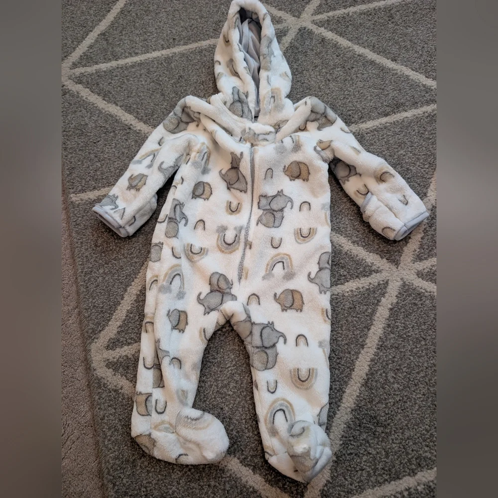 Bundle Baby Girls Fleece Footed‎ Pajamas And Swaddle