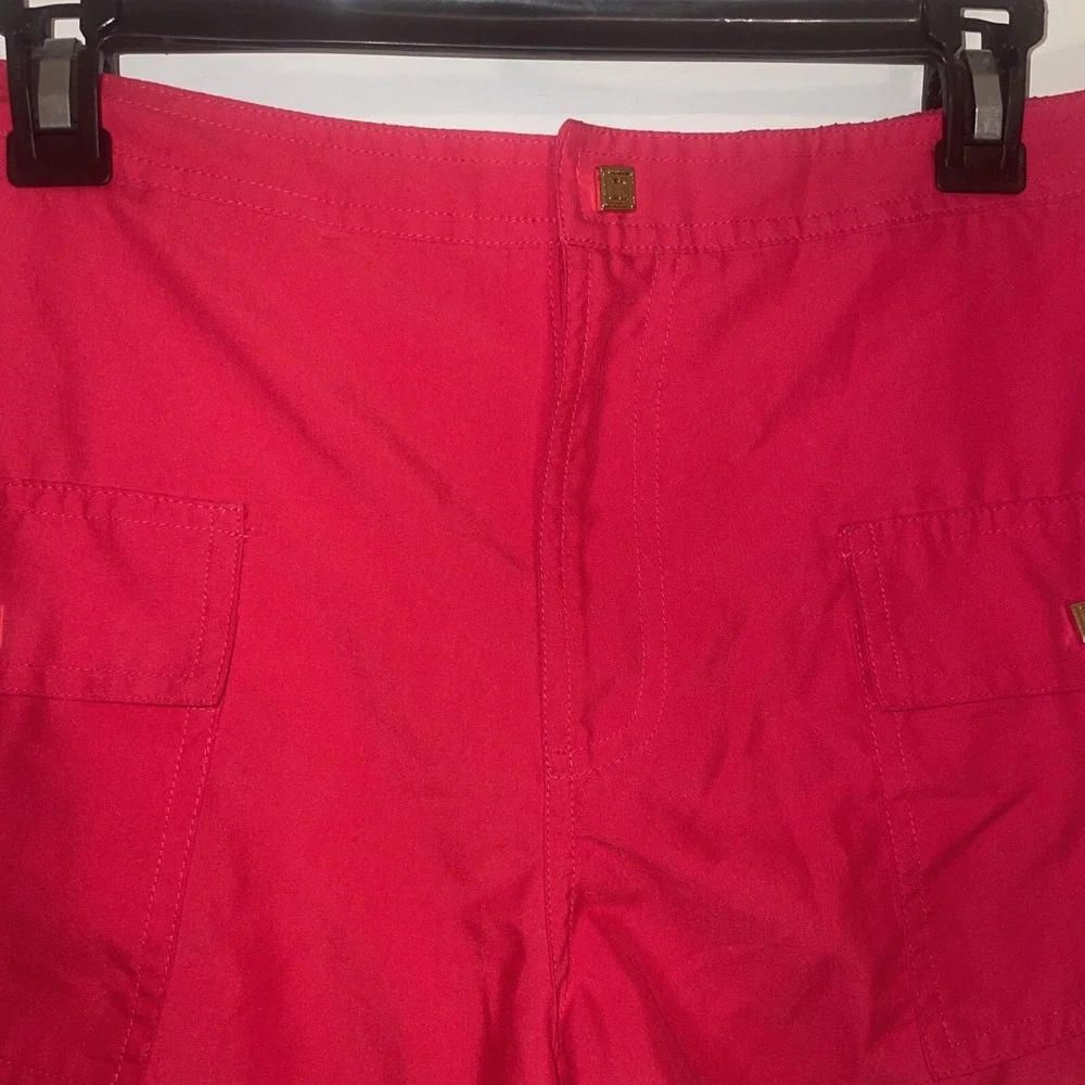 Liz Claiborne Lined Red Shorts Gold‎ Details Sz 12