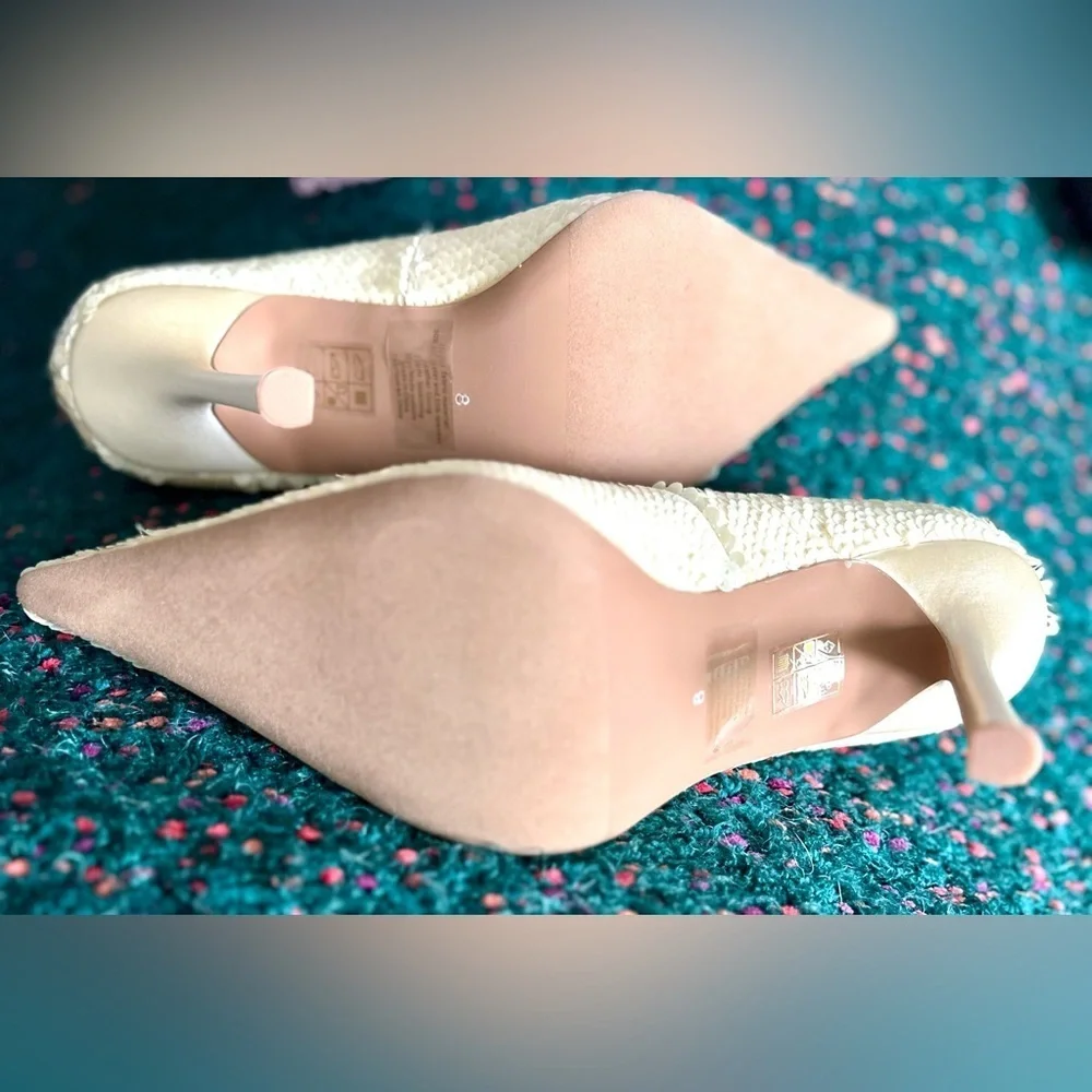 Jeffrey Campbell Risk Sequin Heels — NWT, Rare Neutral Colorway, Size 8