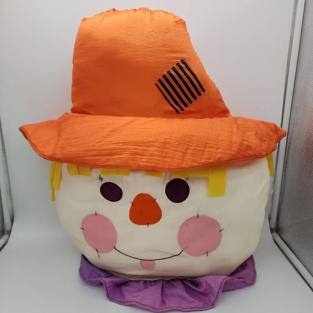 Vintage Stuffins Scarecrow Head Plush 21