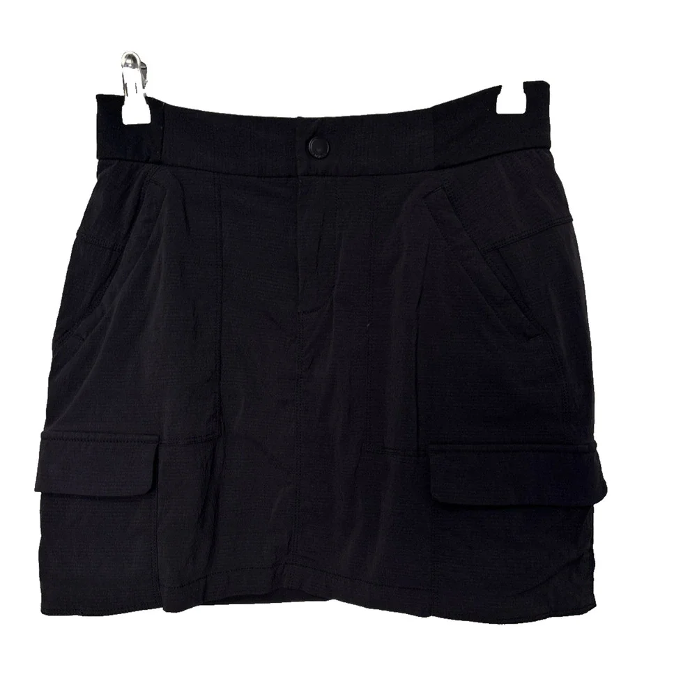 Athleta Women’s 6 Black Trekkie‎ 2.0 Cargo Hiking Skort Skirt Pockets Athleisure