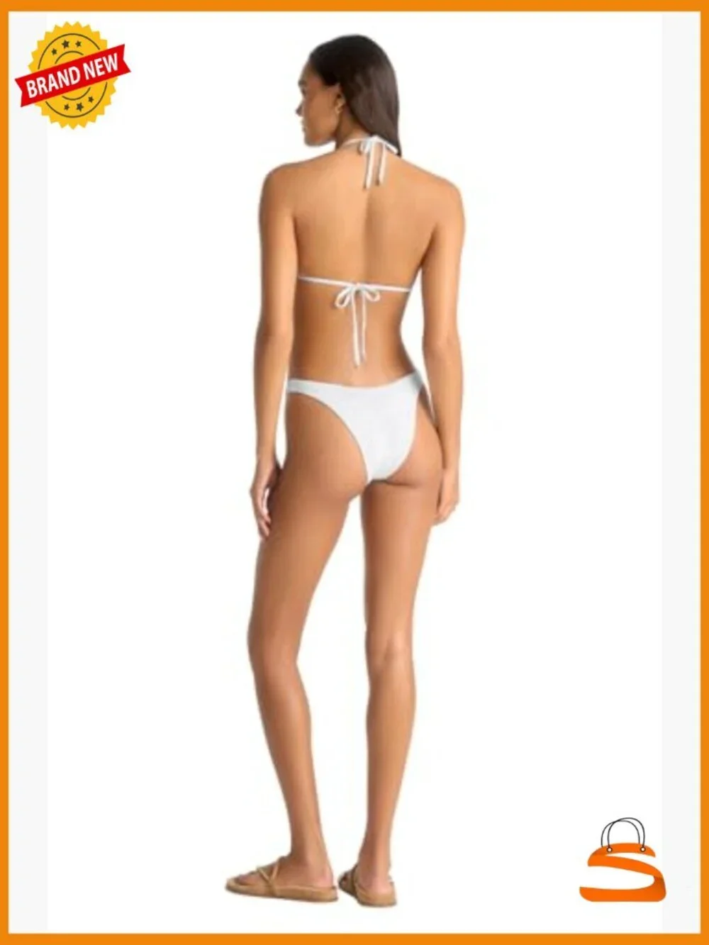 Medium Triangle Bikini Top, Adjustable Ties, UPF 30 Swimwear