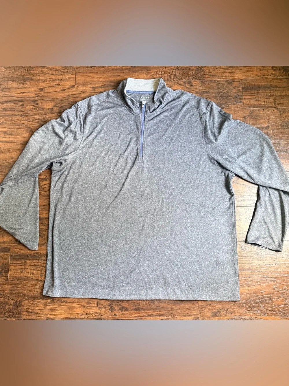 MAELREG Men's 4XL Gray Performance 1/4 Zip Pullover Long Sleeve size 4XL