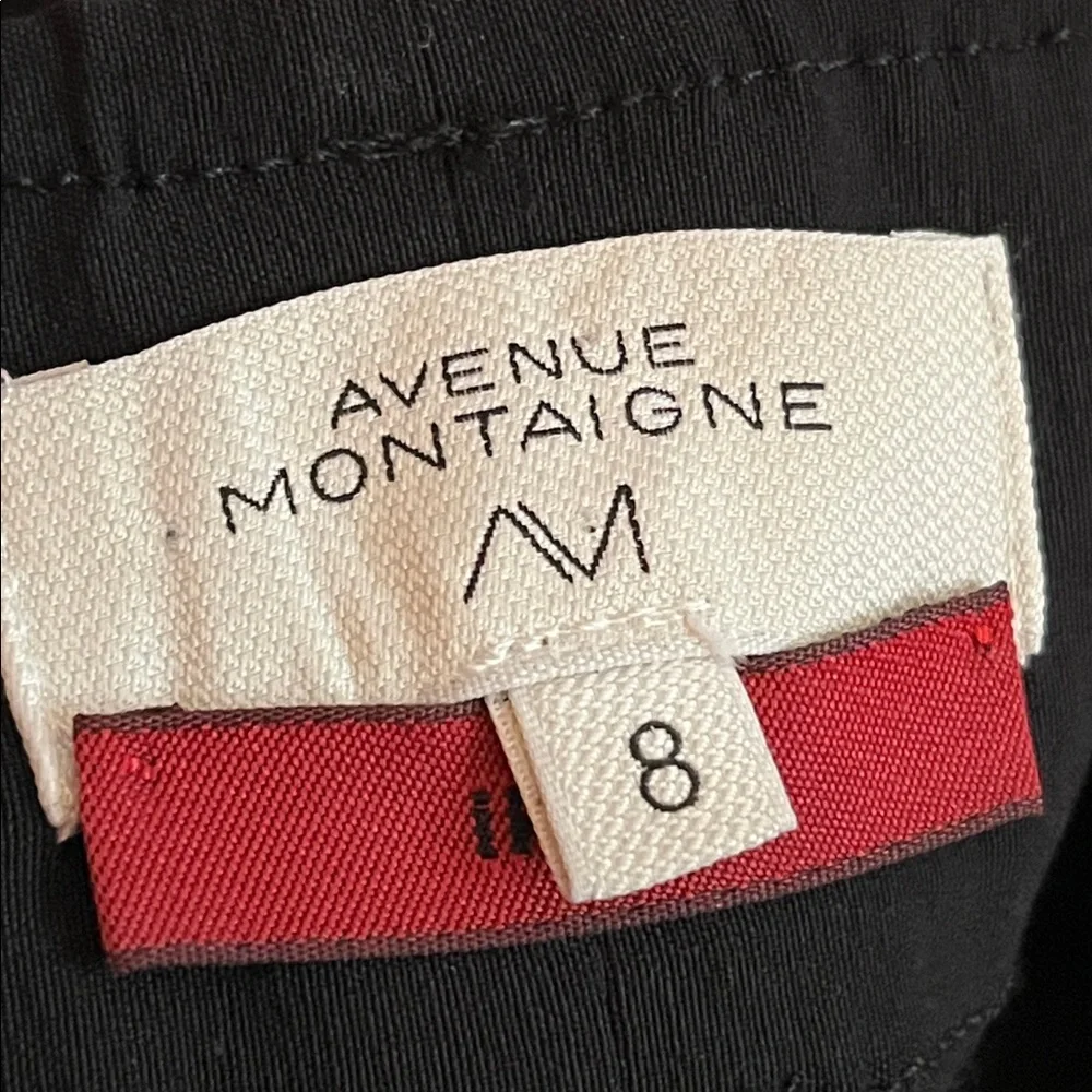 Avenue Montaigne 8 Brigitte pants pull on black capri cropped style slacks