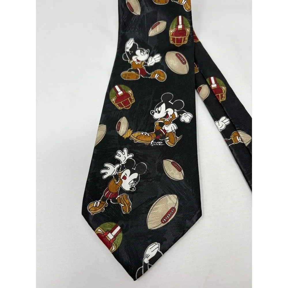 Vintage Mickey Mouse 1990's Unlimited Football Necktie Disney Fall Classic Tie