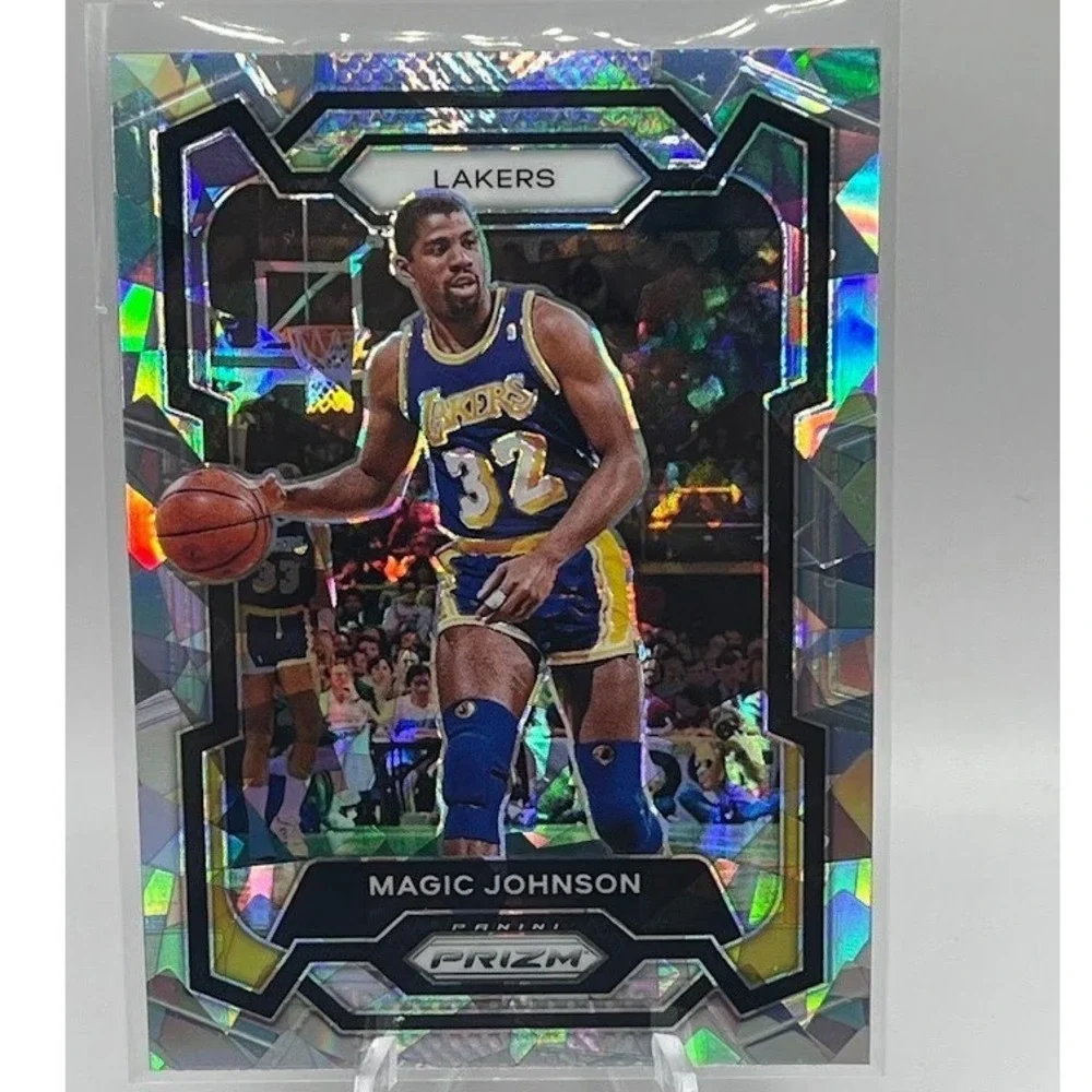 Magic Johnson Cracked Ice Prizm 2023 Panini Prizm 185 NBA Los Angeles Lakers
