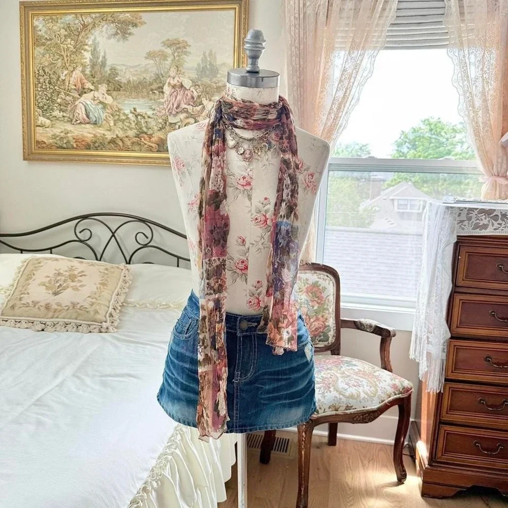 N/A floral silk