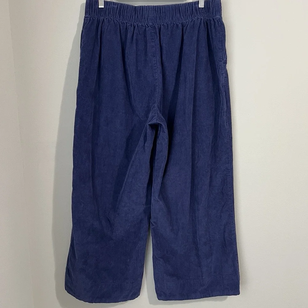 Pact Women's XL Modern Corduroy Wide Leg Pants Ink Blue Organic Cotton High Rise