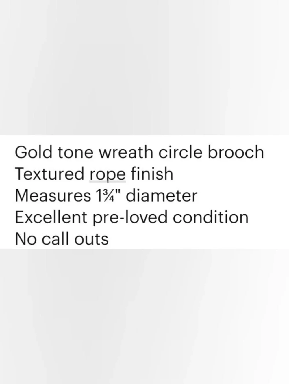 Unsigned gold tone