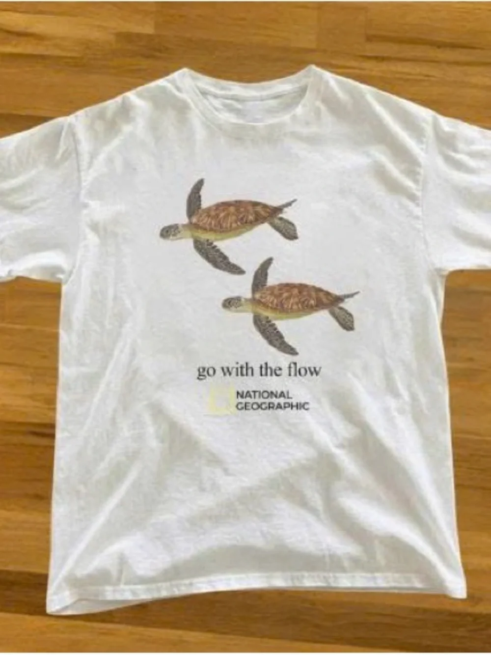 Gildan White Tee with Turtle Graphic