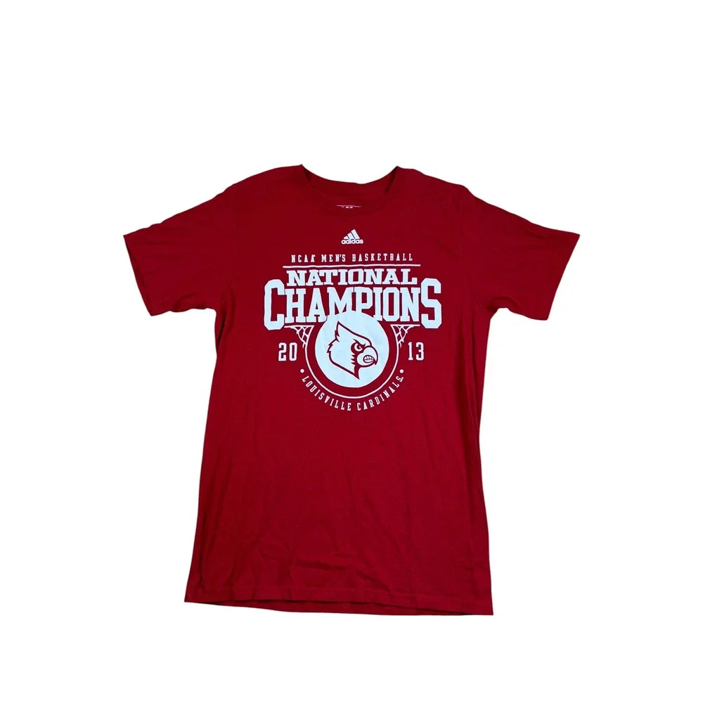 Adidas Louisville Cardinals 2013 NCAA Basketball National Champions Red Shirt M