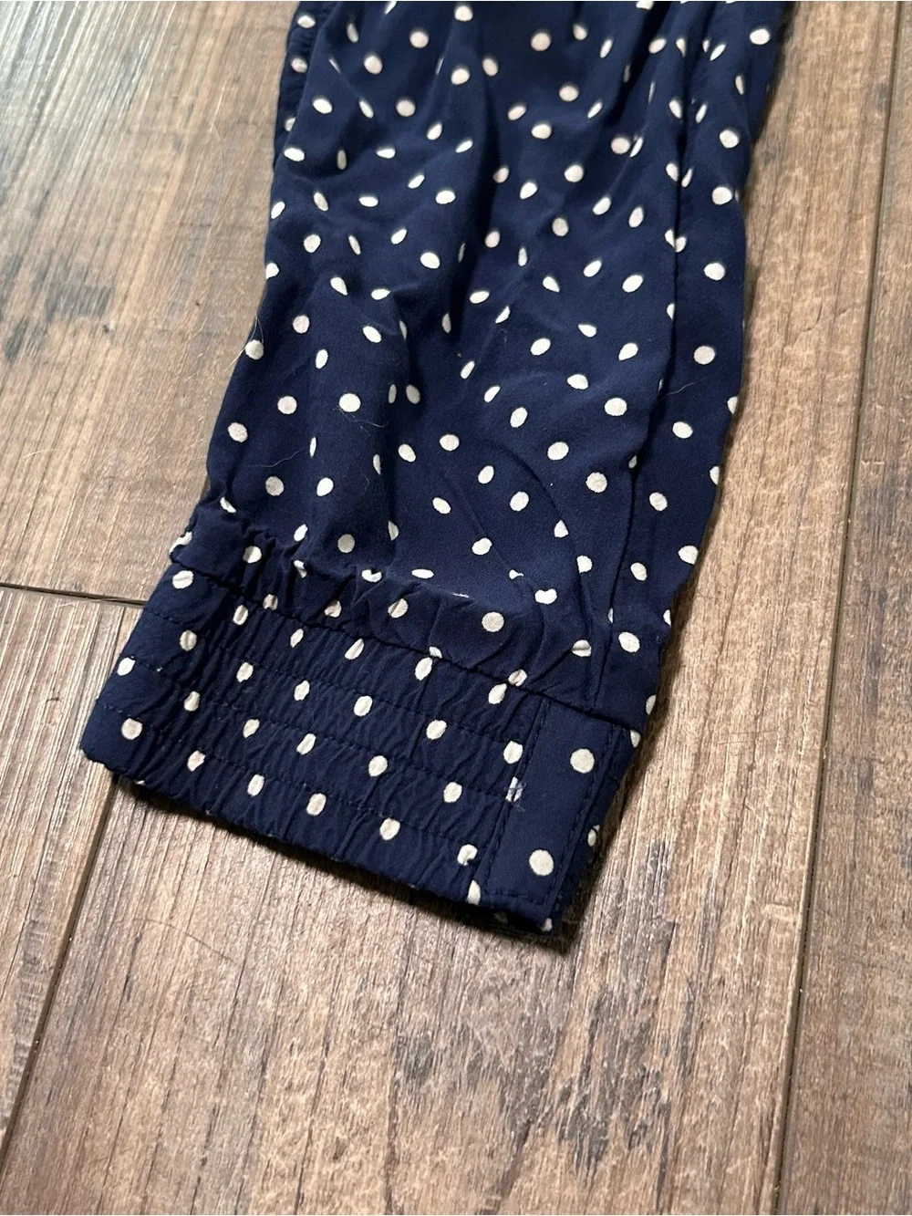 Gap Kids Size S (6-7) Relaxed Blue Polka Dot Joggers Viscose