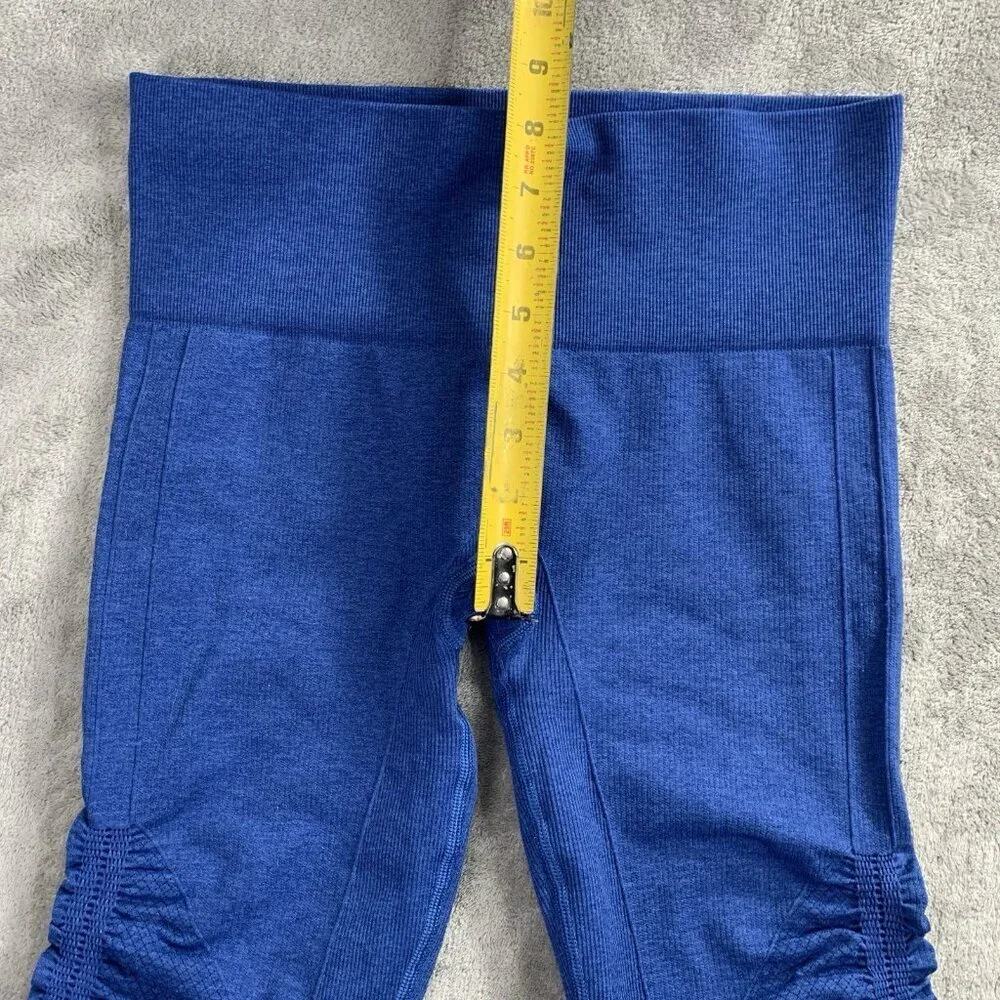 Lululemon Leggings Womens 6 Blue In The Flow Crop II Seamless Athleisure Workout