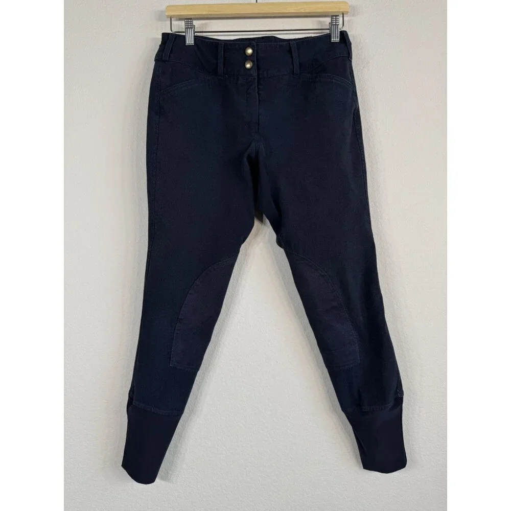 Equine Couture Horse Riding Schooling Breech Navy‎ Embroidered Women’s 30 Pants