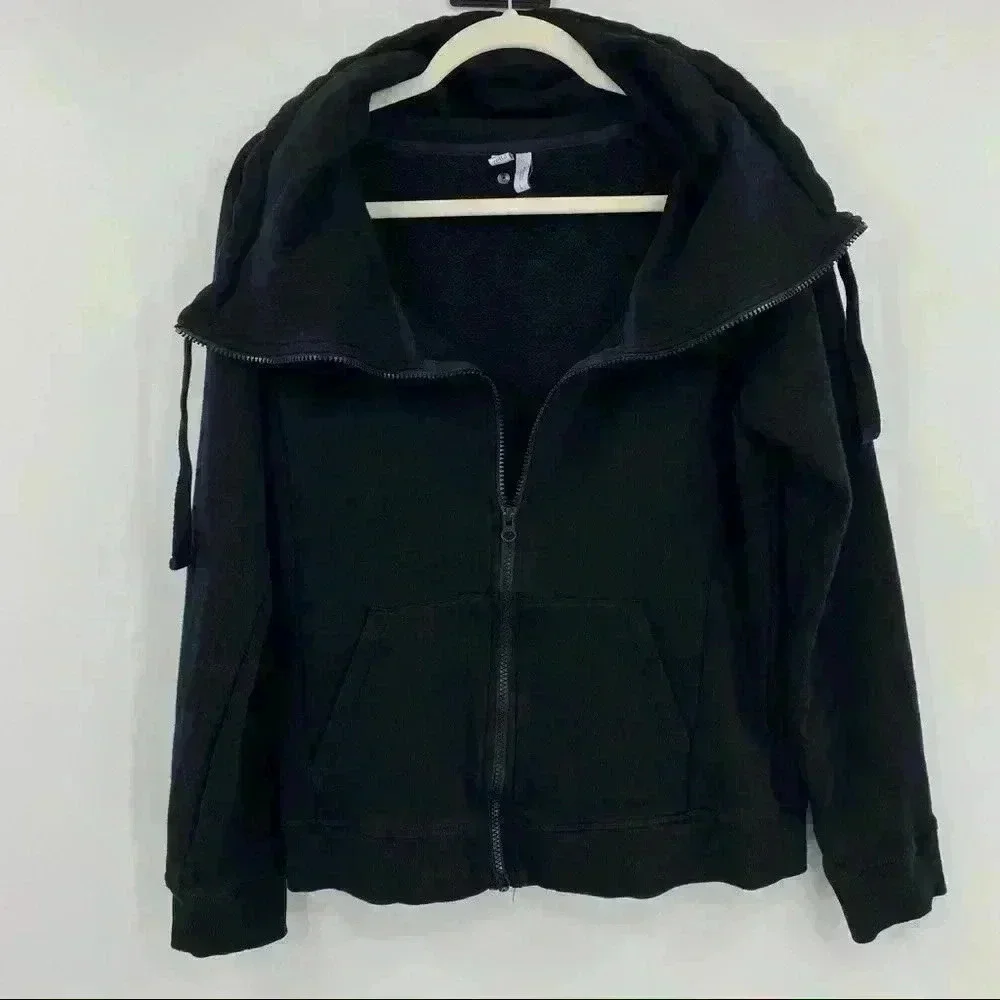 Z by Zella Full Effect Women's Black‎ Zip Activewear Casual Sweater Size L