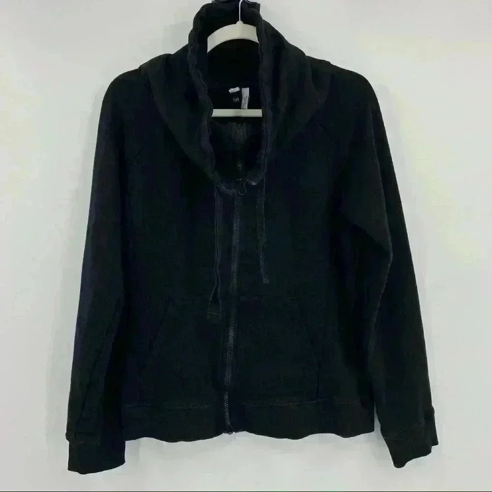 Z by Zella Full Effect Women's Black‎ Zip Activewear Casual Sweater Size L