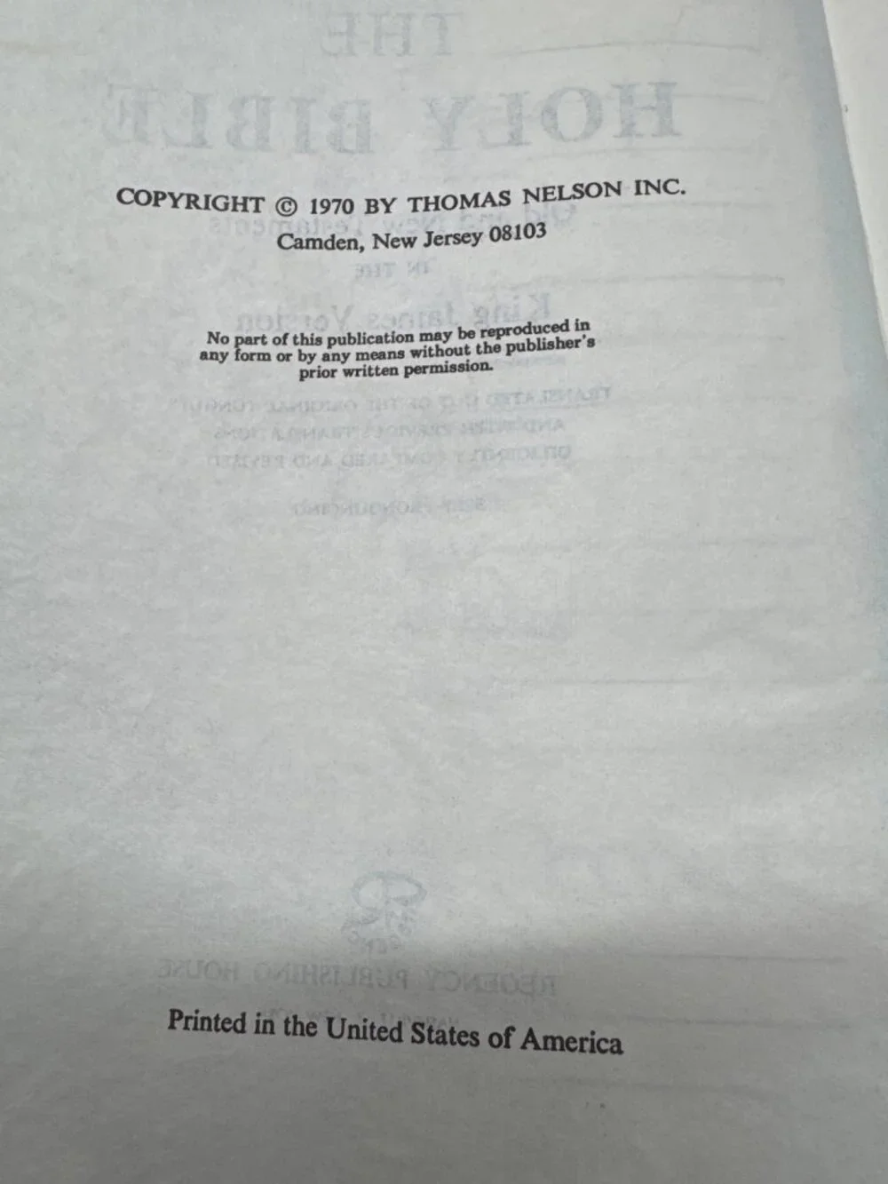 Thomas Nelson Inc this king