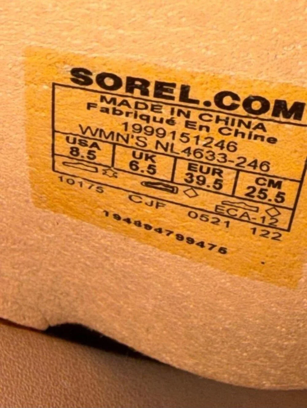 ​Sorel Cameron Flatform Sandal Honest Beige Leather Crossover Slide Size 8.5