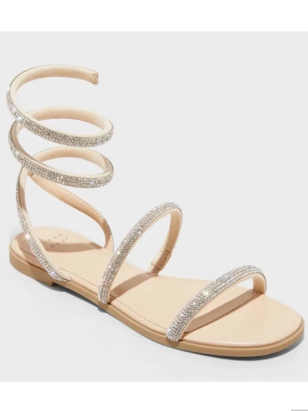 A new day silver Althea ankle wrap embellished sandals