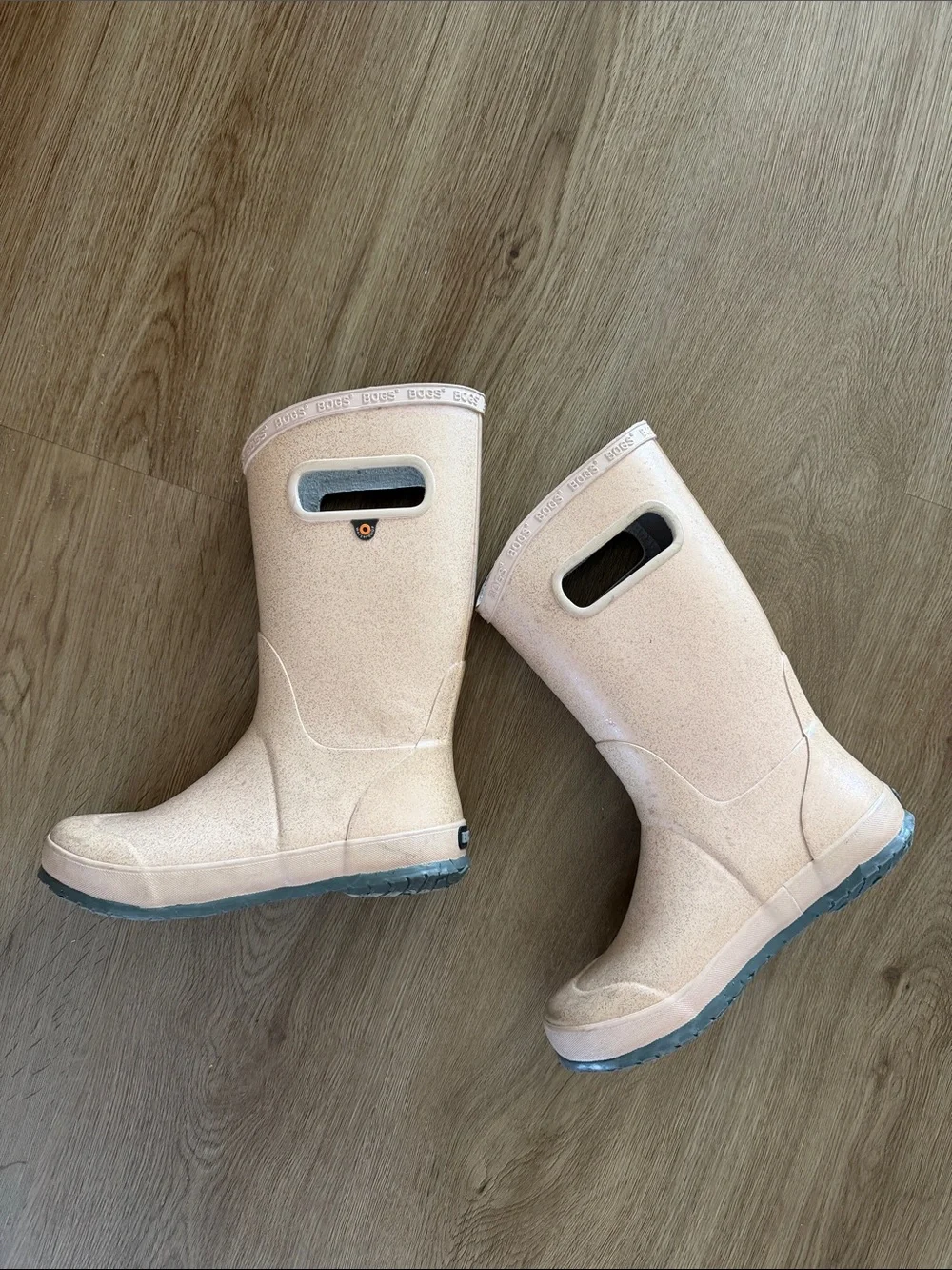 Girls Glitter Dusty Pink Bogs