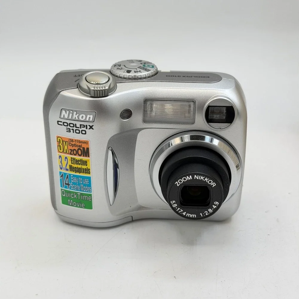Nikon Coolpix 3100 Digital Camera Silver 3.2MP 3x Optical Zoom Boxed Bundle