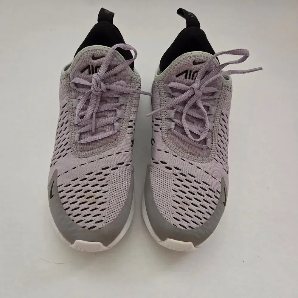 Nike Air Max 270 Women's Sneakers Atmosphere Grey Black Gunsmoke White Sz 7.5