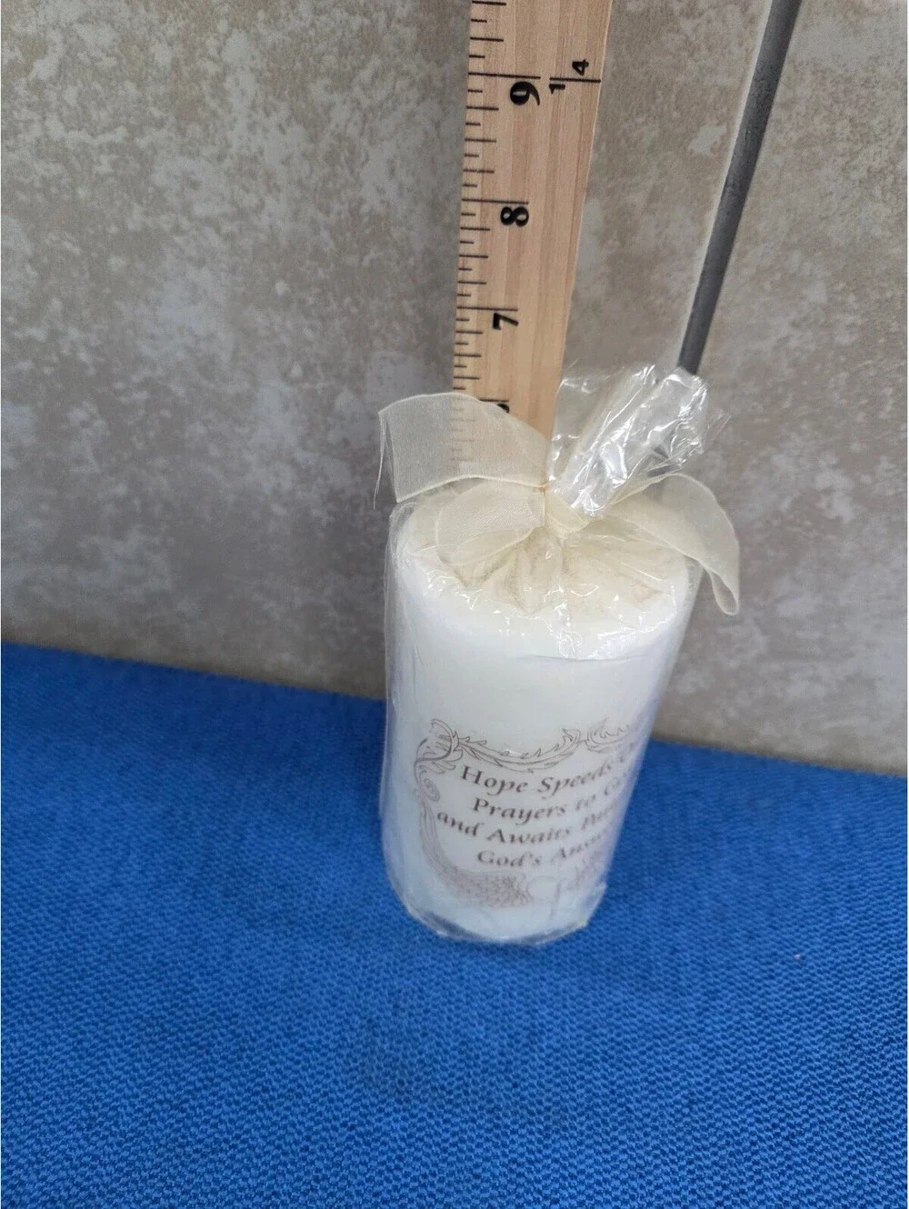New PillarCandle Hope Speeds Our Prayers to God and Awaits Patiently Gods Answer