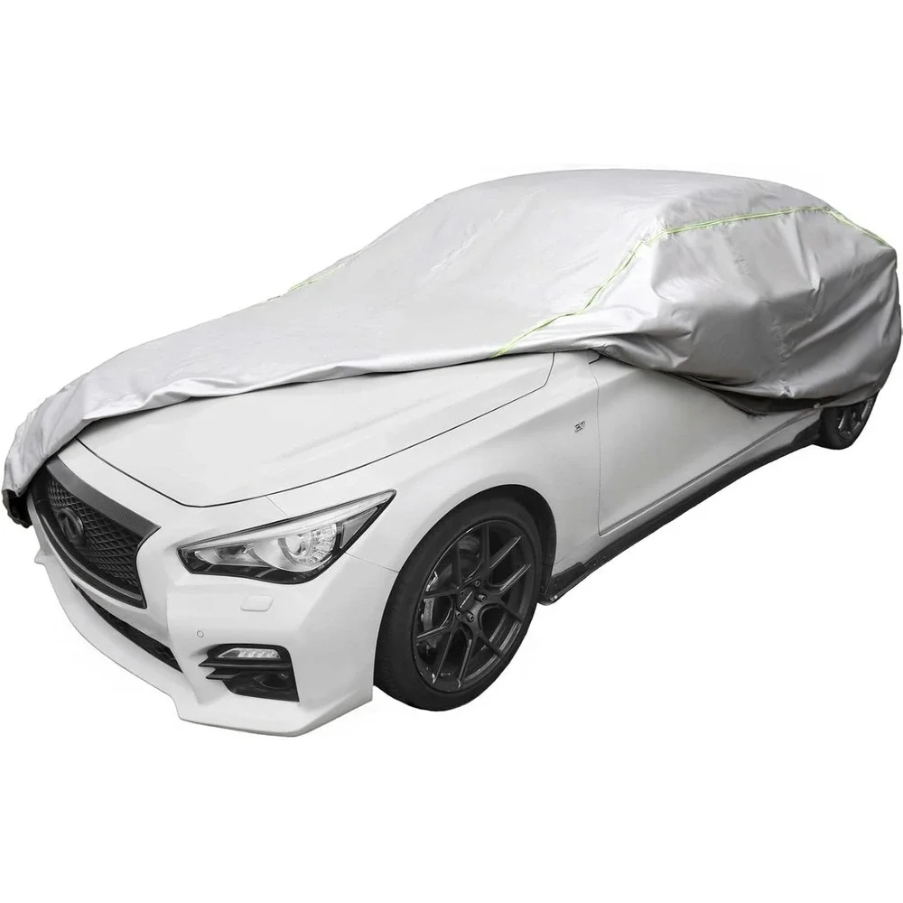 J&J Heavy Duty car Cover, 300D & Soft Lining, Driver&Trunk, Silver COUPE 185 IN