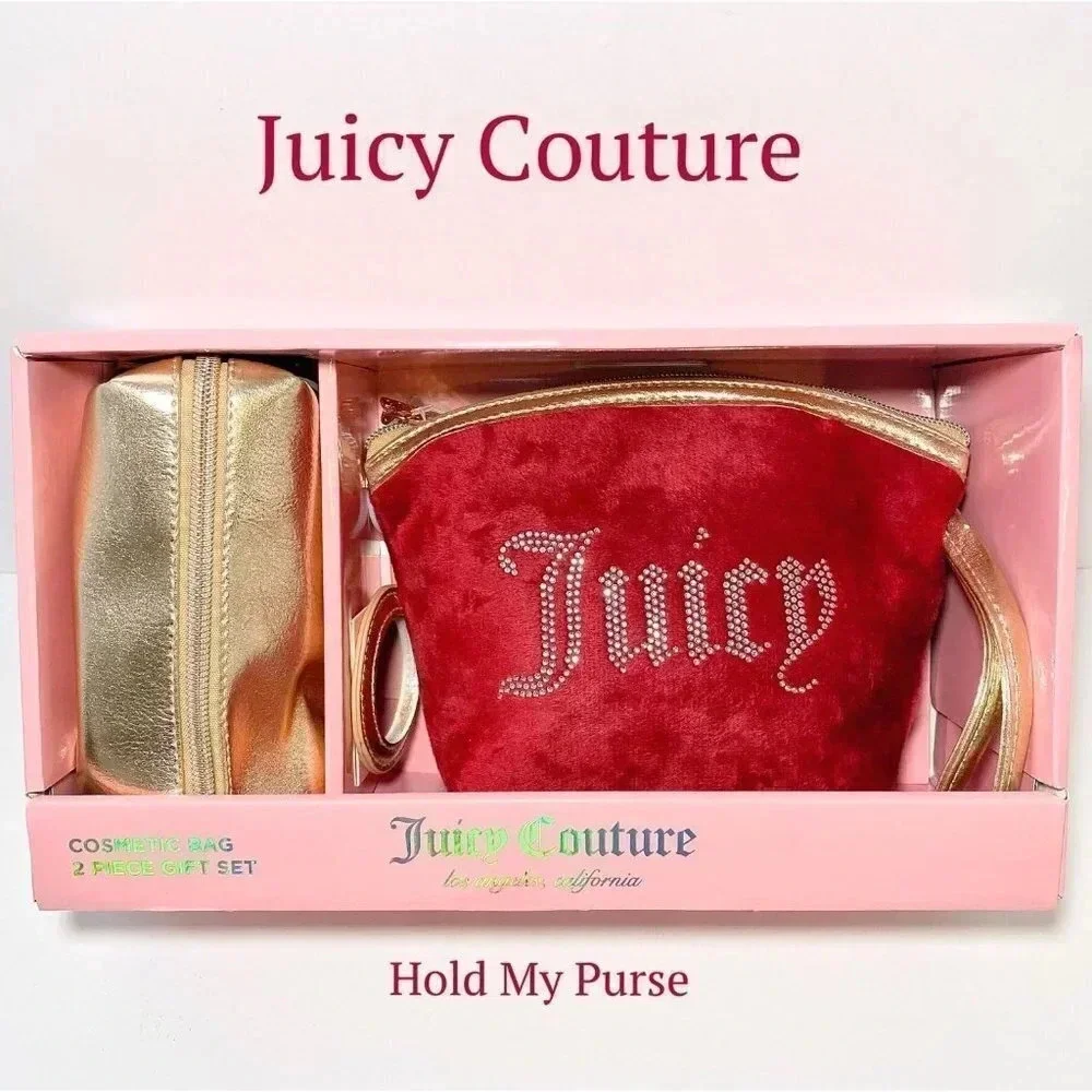 Juicy Couture Wristlet Daydreamer Cosmetic Makeup Bag Travel Gift Set